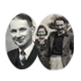 Mr George William Ormerod Junior, suo fratello Robert Ormerod e sua moglie Eunice